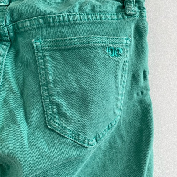 Tory Burch Green Alexa Cropped Skinny Jeans Size 28 - Picture 11 of 12